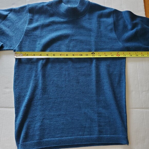 Pendleton 100% Merino Wool Smock Turtle Neck Long Sleeve Royal Blue Sweater S - Picture 12 of 13